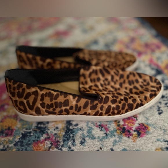 Birdies Women 10 Shoe Slides Leopard Neutral Edgy Fall Slip On - Picture 3 of 6